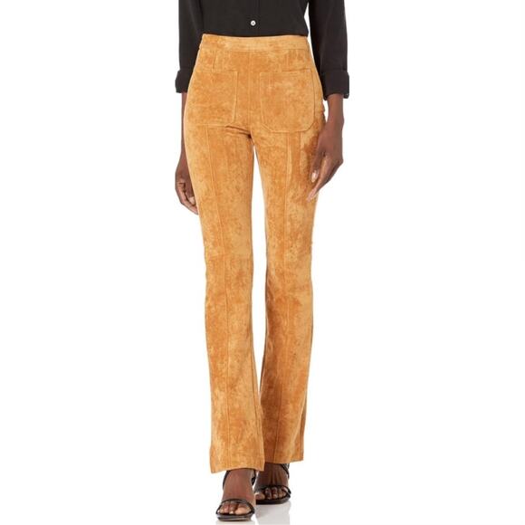 Blank NYC Faux Suede Patch Pockets Pants Womens 25 Toasted Caramel Boot Cut - Picture 1 of 12
